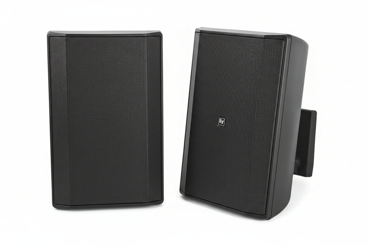 Electro-Voice EVID-S8.2TB Surface Mount Speaker 8" Cabinet 70/100V, Pair, Black