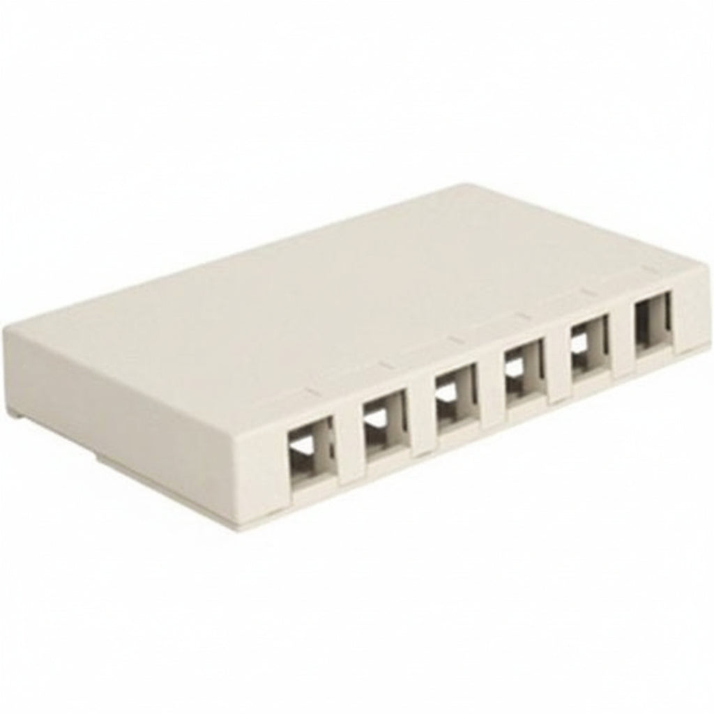 ICC IC107SB6WH Surface Mount Box with Ports, White
