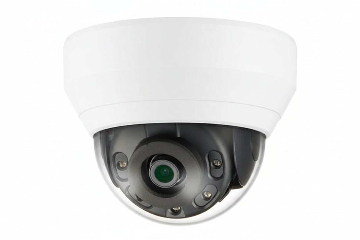Hanwha QNV-7012R Series 4MP IR Vandal IP Dome Camera, 2.8mm Lens, White