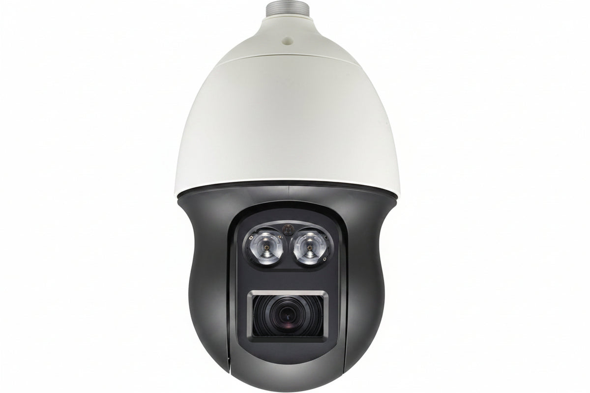 Hanwha XNP-6550RH X-Series 2MP IR PTZ Dome Camera, 55x Optical Zoom Lens, Black/White