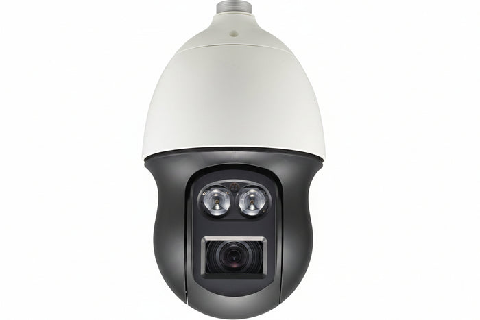 Hanwha XNP-6550RH X-Series 2MP IR PTZ Dome Camera, 55x Optical Zoom Lens, Black/White