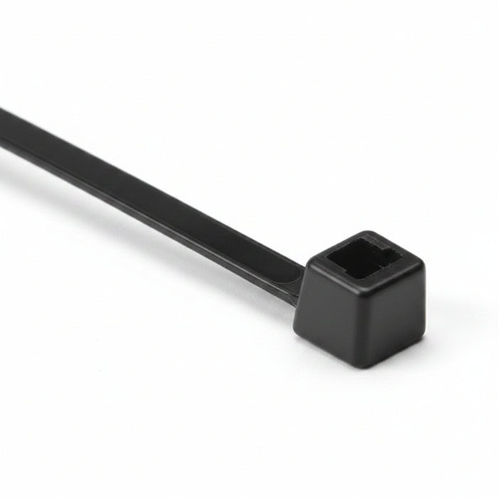 HellermannTyton T50R0C2 8-Inch UL-Rated Cable Ties, 50 lb, PA66, 100-Pack, Black