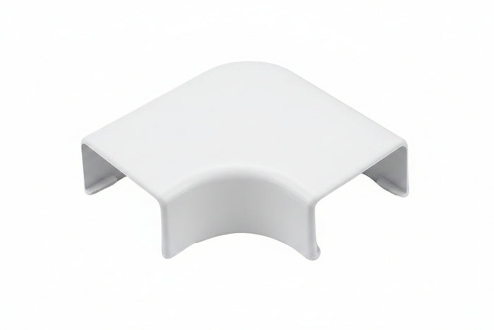 HellermannTyton TSR3W-25-1 Cable Raceway Elbow Cover Fitting, 1-3/4-Inch, 1-Inch Bend, White
