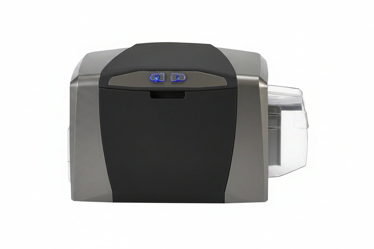 HID FARGO DTC1250E Single-Side ID Printer (NA) with Media Kit, AsureID Solo Software, USB Digital Camera, EZ -Full-Color Ribbon Cartridge (250 Img), 100 UltraCard PVC Cards
