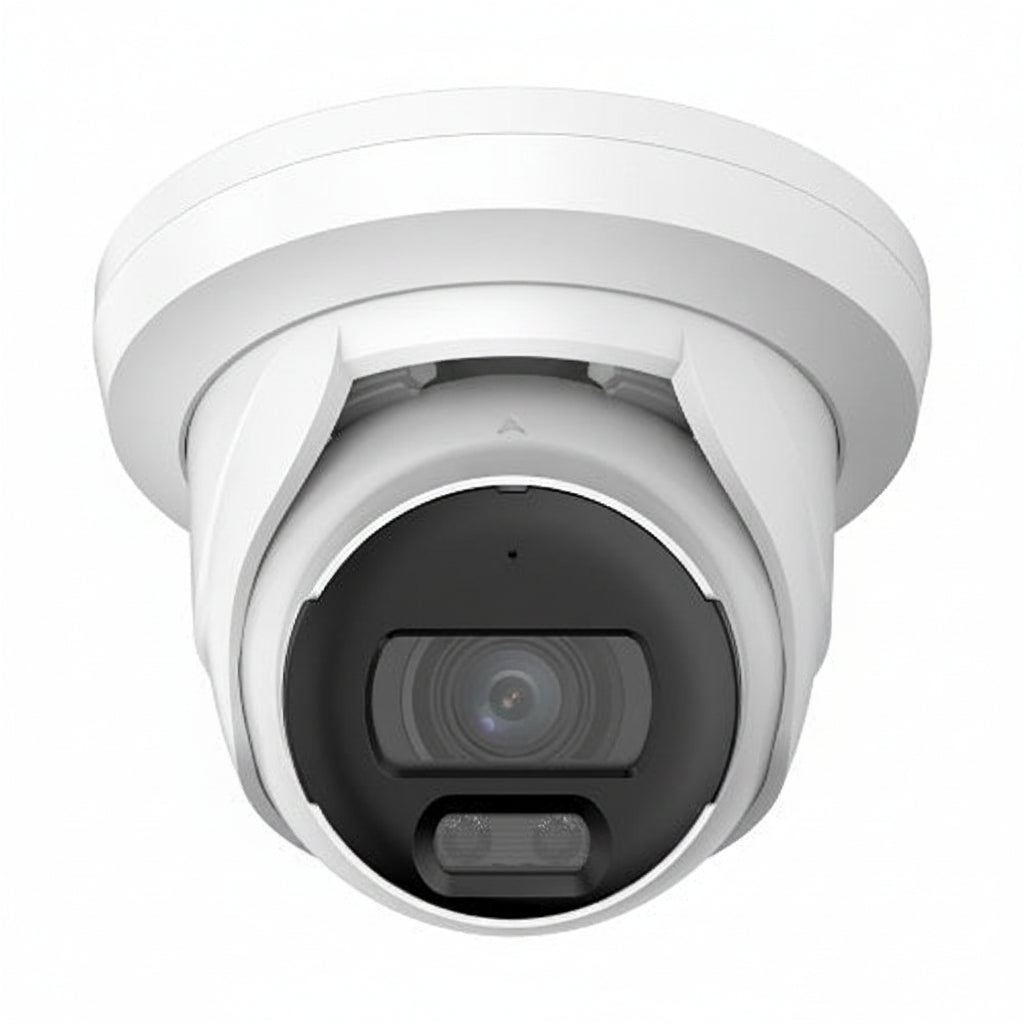 Luminys N3T-5DA2 N3-D 5MP Network LumiDeterrent Flashing White-light Turret Camera, 2.8mm Lens, White
