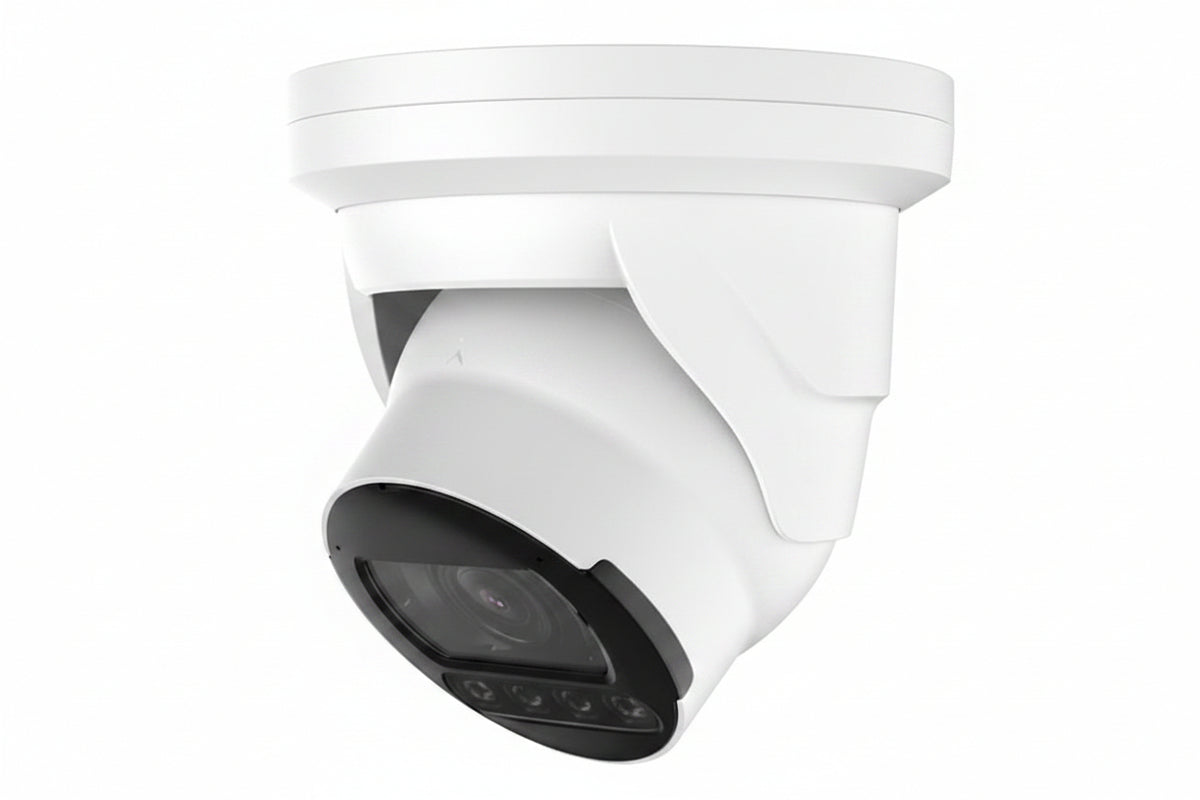 Luminys N5T-4LAV 4MP IP LumiLuxSmart Turret Camera, 2.7-12mm Vari-Focal Lens, IP67, White