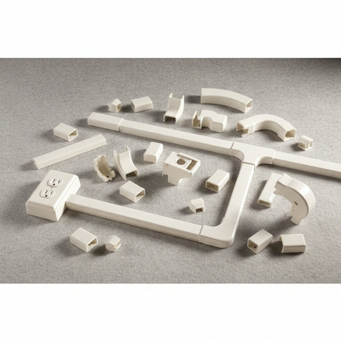 HellermannTyton TSRP3I-12 PVC Raceway Reducer, 1-1/4-Inch to 3/4-Inch, Ivory