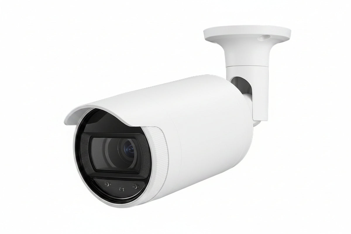 Hanwha ANO-L7082R A Series 4MP IR Bullet Camera, 3.3-10.3mm Varifocal Lens, IP66, White