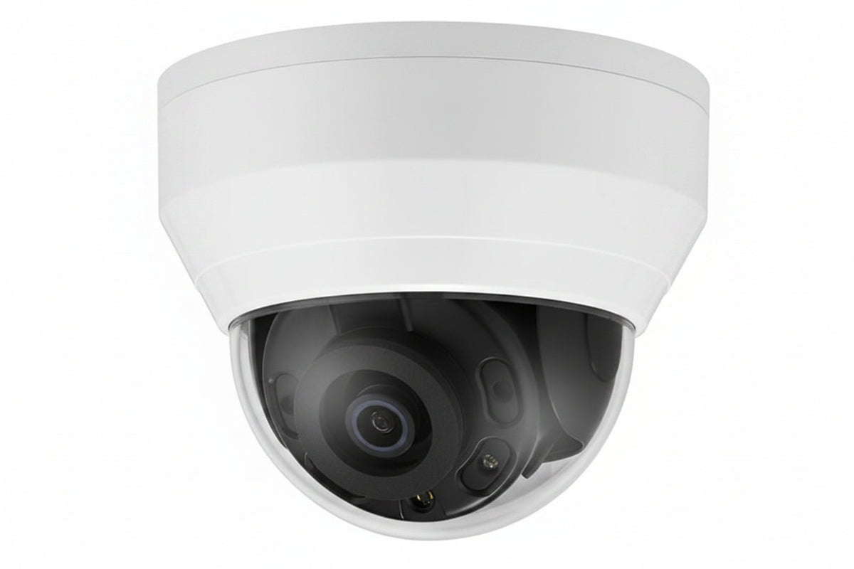 Hanwha QND-8020R Q-Series 5MP IR Dome Camera, 4mm Fixed Lens, White