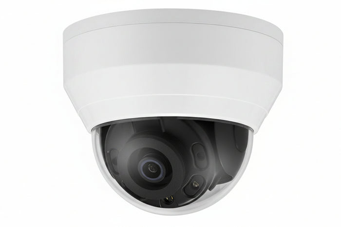 Hanwha QND-8020R Q-Series 5MP IR Dome Camera, 4mm Fixed Lens, White