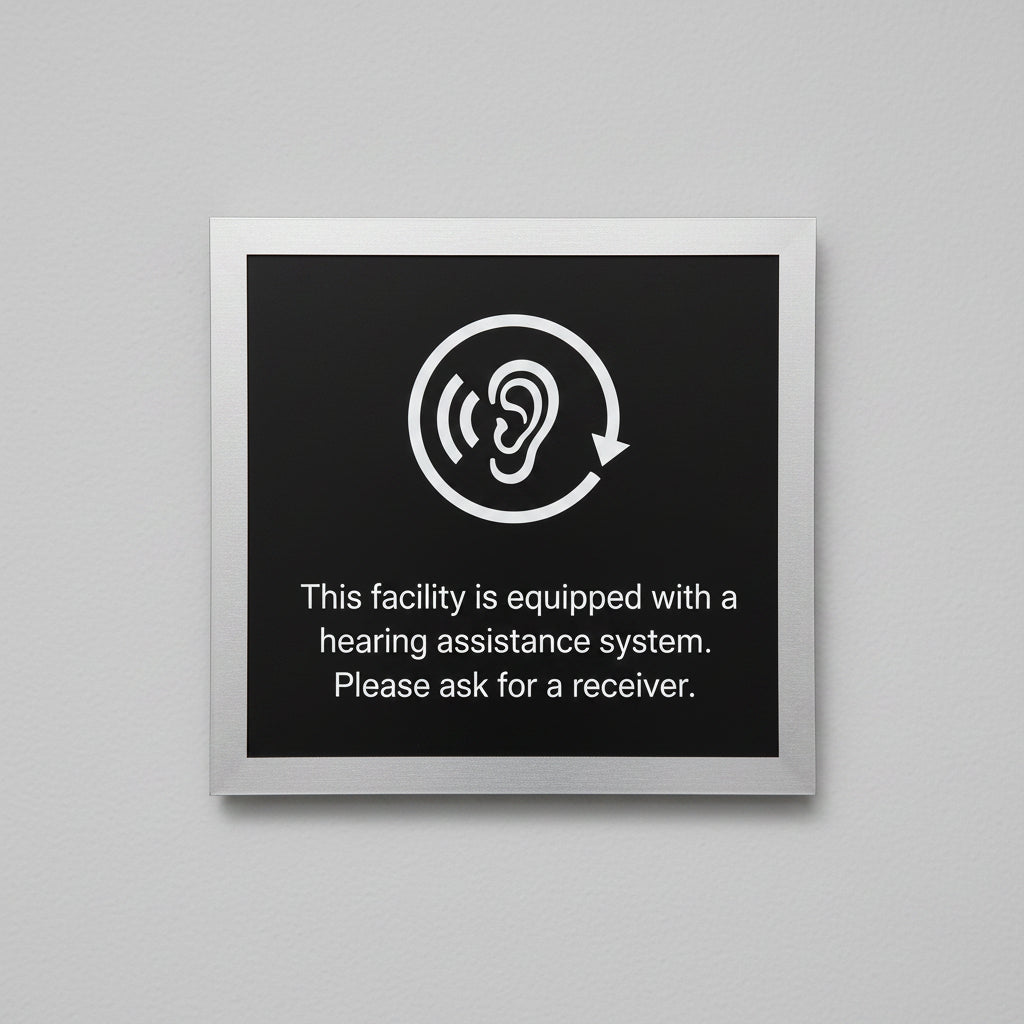 Listen Technologies LA-304 2-Piece Assistive Listening Notification Signage Kit