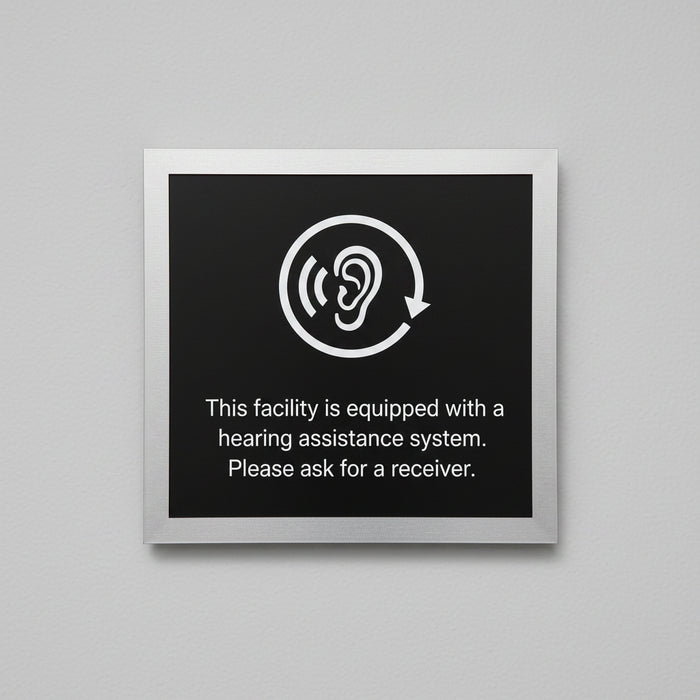 Listen Technologies LA-304 2-Piece Assistive Listening Notification Signage Kit