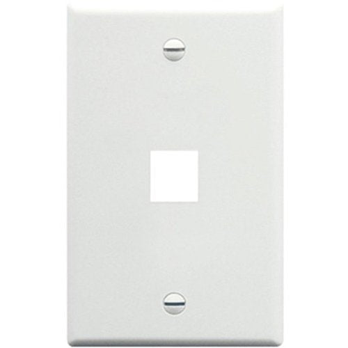 ICC IC107LF1WH Single-Gang Classic Oversized Faceplate, One Port, White