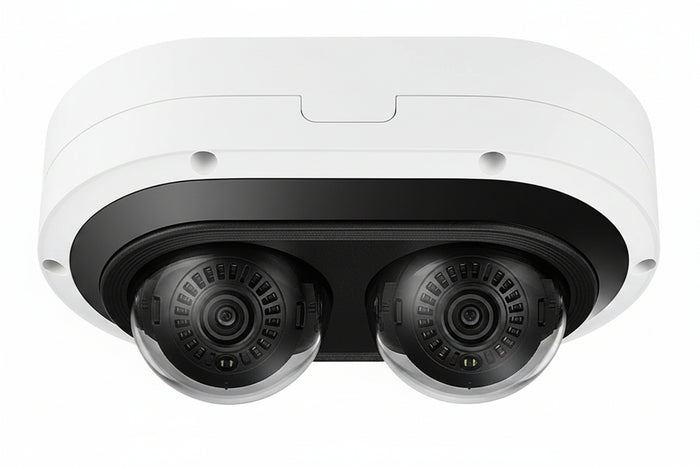 Hanwha PNM-C12083RVD P-Series 6MP Outdoor IR Vandal Dome IP Camera, 3.54-6.69mm Lens, White