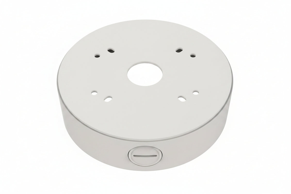 Hanwha SBF-100B1 Back Box for Select SNF, PNF, XNF and QNE Fisheye and Flateye Cameras, Ivory
