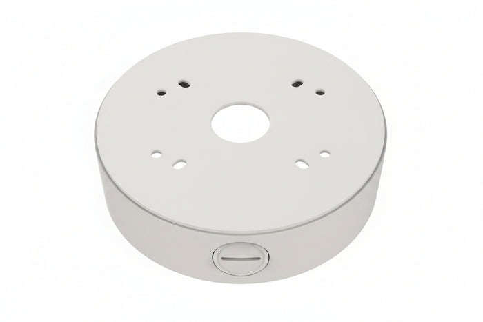 Hanwha SBF-100B1 Back Box for Select SNF, PNF, XNF and QNE Fisheye and Flateye Cameras, Ivory