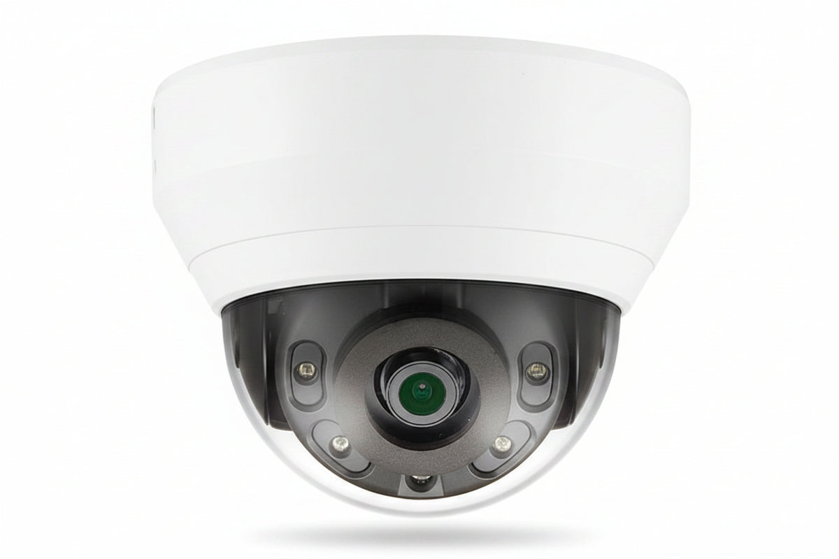Hanwha QND-6012R1 Q-Series 2MP IR Vandal Dome Camera, 2.8mm Fixed Lens, White