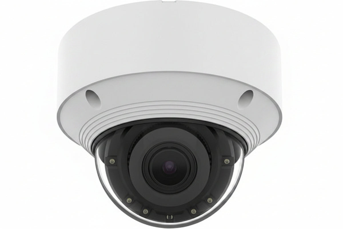 Hanwha QNV-C9083R Q-Series 4K AI IR Vandal Dome Camera 3.2-10.2mm Motorizes Varifocal Lens, White