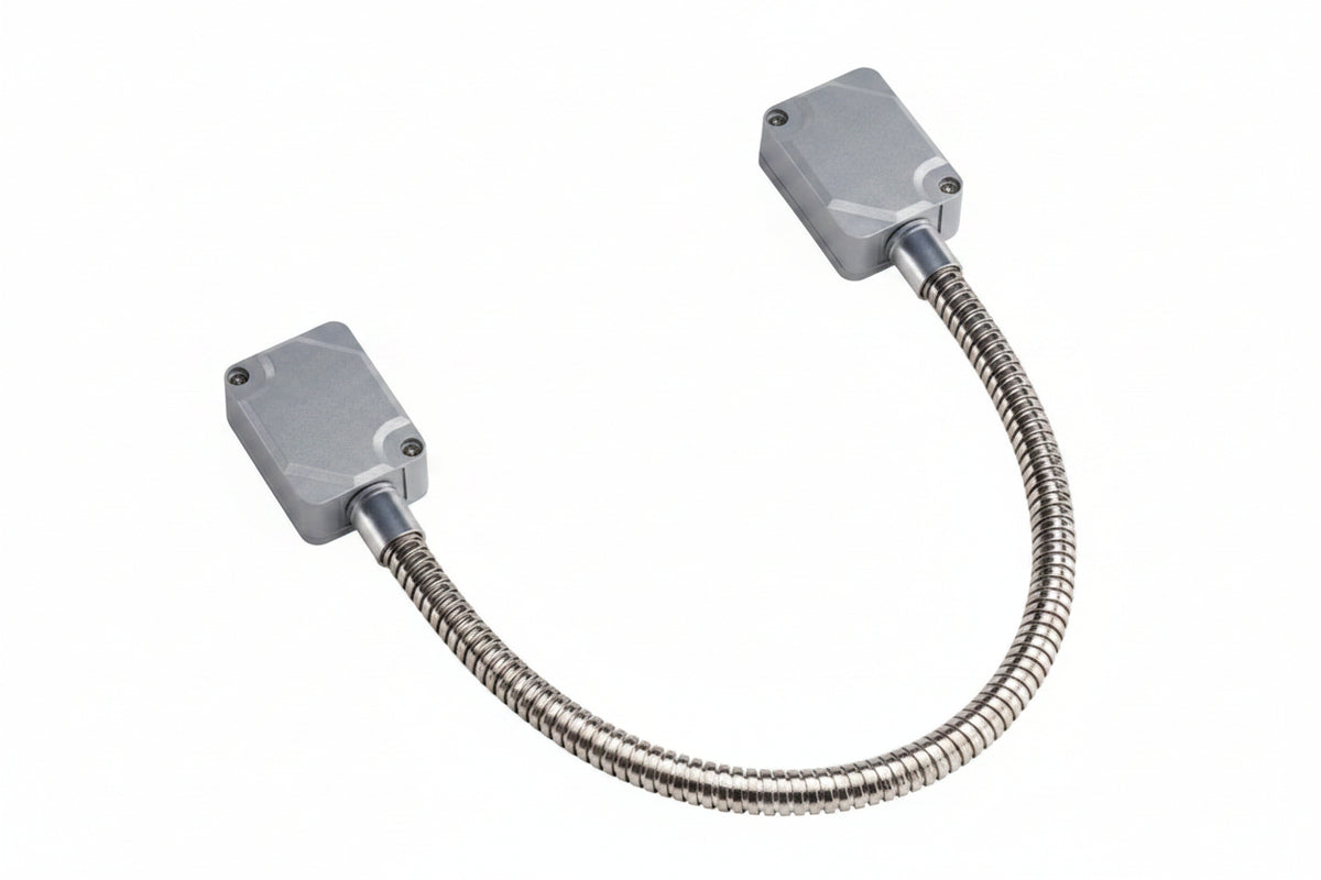 Locknetics DC-HD-16 Heavy Duty Door Cord with Aluminum Boxes, 16", Stainless-Steel Cable