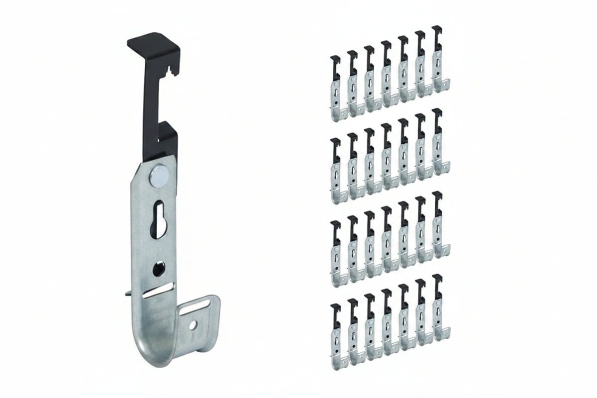 ICC ICCMSJHW22 Batwing J-Hook 3/4" without Retainer Clip for Hanging Cable to Hanger Wire and Threaded Rod, Rust-Resistant, 25-Pack, Galvanized Steel