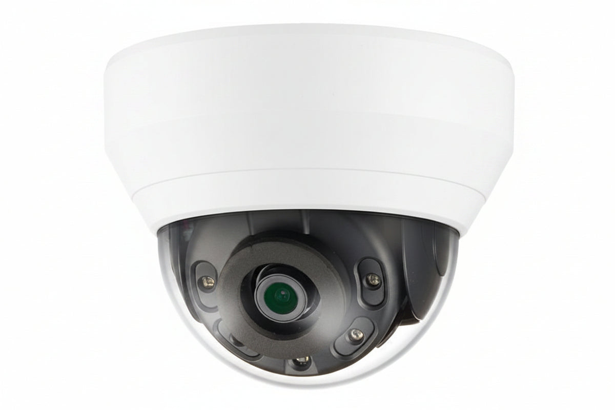 Hanwha QND-6012R Wisenet Q-Series 2MP IR Dome Camera, 2.8mm Fixed Lens, White