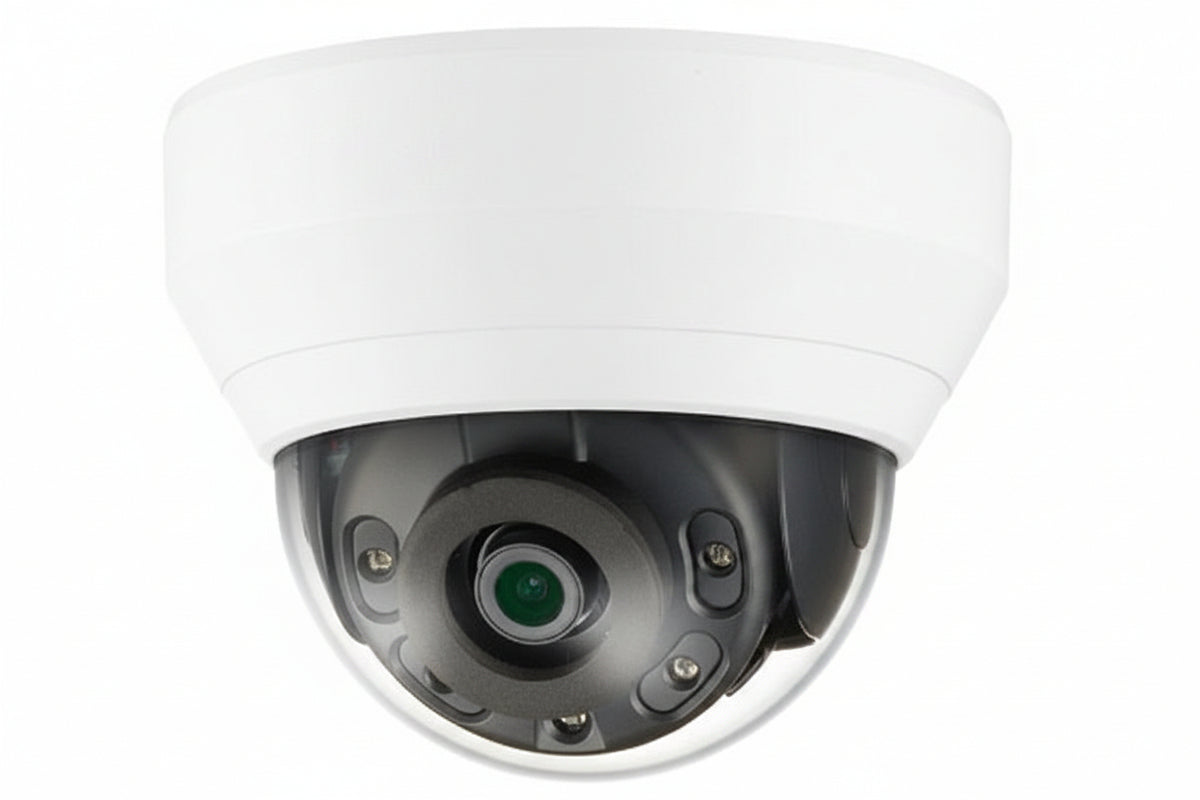 Hanwha QNV-7012R Series 4MP IR Vandal IP Dome Camera, 2.8mm Lens, White