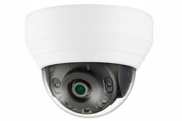 Hanwha QNV-7012R Series 4MP IR Vandal IP Dome Camera, 2.8mm Lens, White