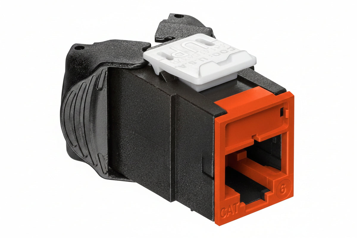 Leviton 61UJK-RO6 Atlas-X1 CAT6 UTP QuickPort Jack, Orange