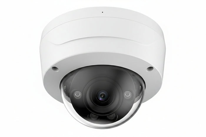 Luminys N5D-8LAV 8MP LumiLuxSmart IP Dome Camera with IR and White-Light LEDs, 2.7-12mm Varifocal Lens