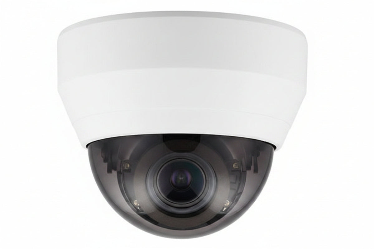 Hanwha QND-6082R Q-Series 2MP IR Vandal Dome Camera, 3.2-10mm Varifocal Lens, White