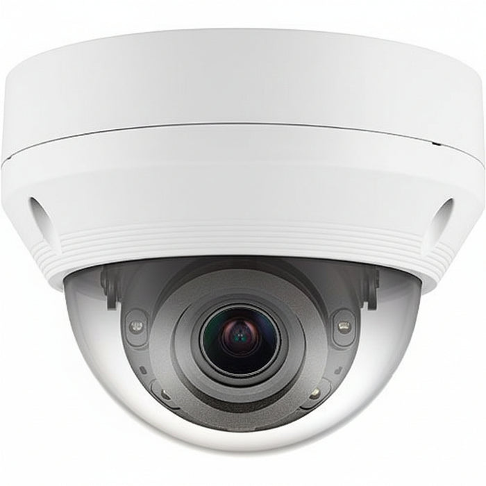 Hanwha QNV-6082R1 Q-Series 2MP Outdoor IR Vandal Dome Camera, 3.2-10mm Varifocal Lens White