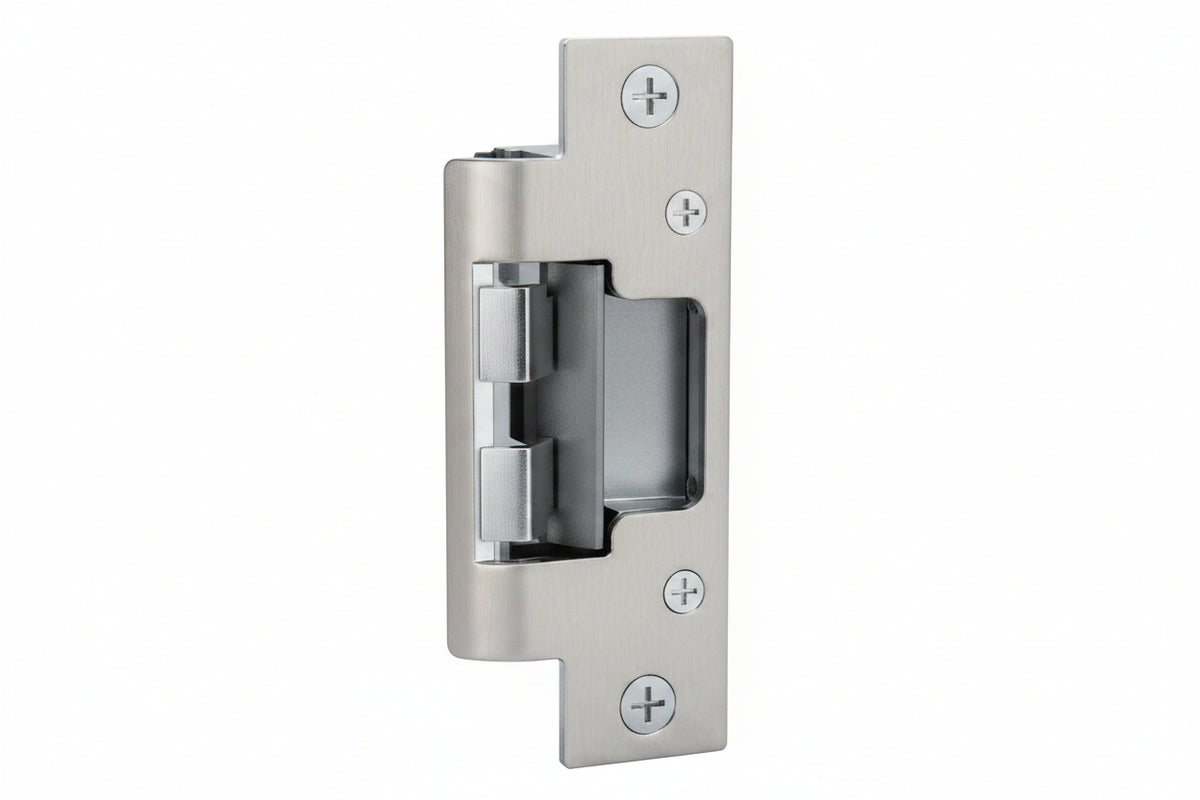 HES 8000C-12/24D-630-LBM 8000C Series Complete Pac Electric Strike Kit with Latchbolt Monitor for Latchbolt Locks, Includes 801 and 801A Faceplates, Satin Stainless Steel