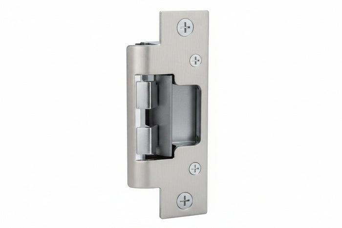 HES 8000C-12/24D-630-LBM 8000C Series Complete Pac Electric Strike Kit with Latchbolt Monitor for Latchbolt Locks, Includes 801 and 801A Faceplates, Satin Stainless Steel