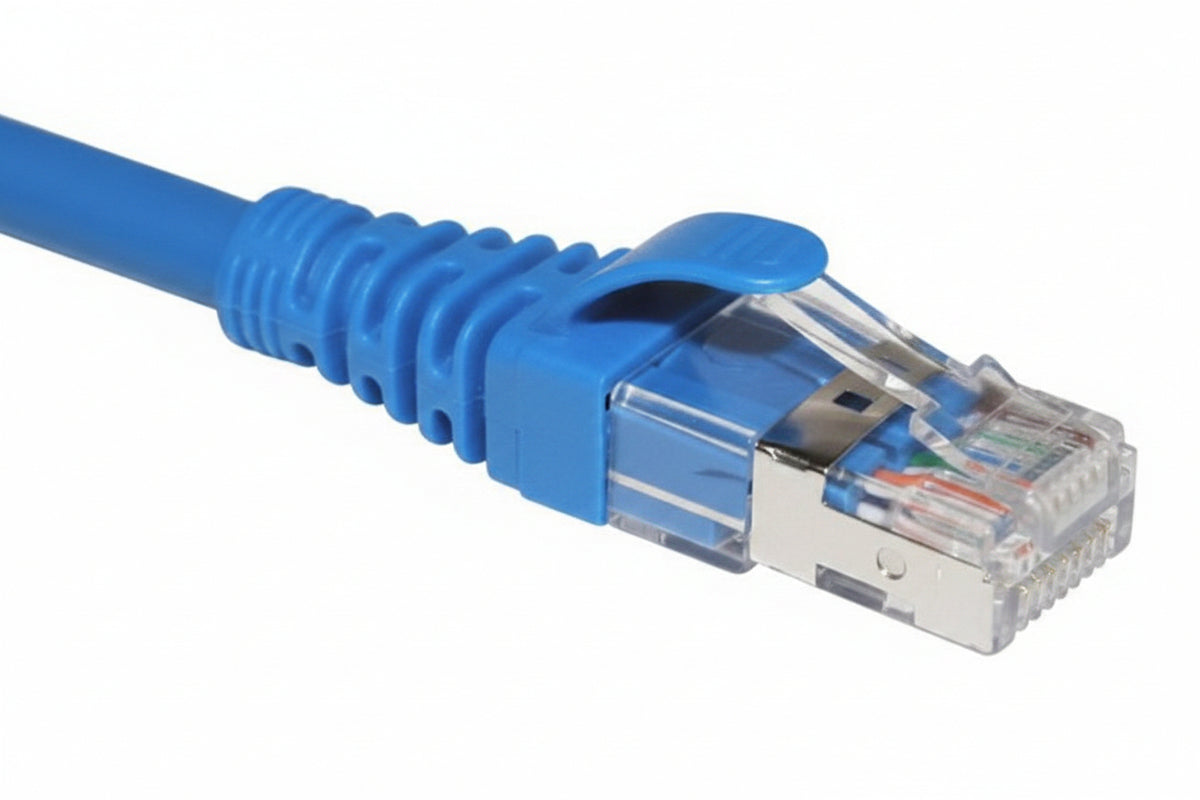 ICC ICPCSG15BL CAT6A U/FTP Patch Cord, Blue, 15Ft