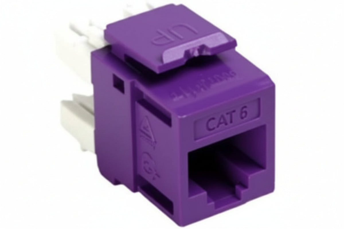 Leviton 61110-RP6 eXtreme CAT6 QuickPort Jack, Purple