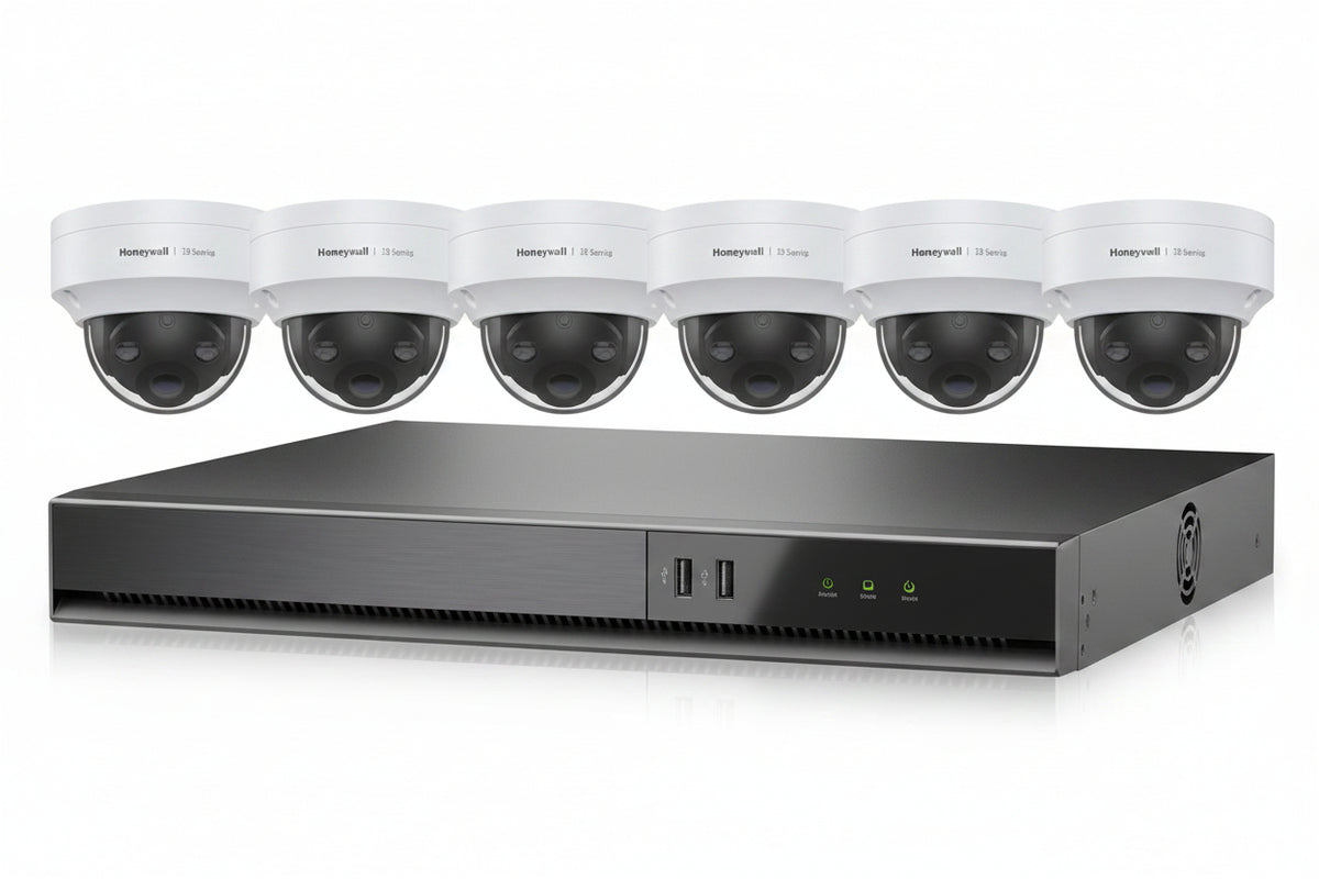 Honeywell HN35080202D65PK 35 Series Video Surveillance Kit with (6) 5MP Day-Night Dome Cameras and (1) 8-Channel NVR