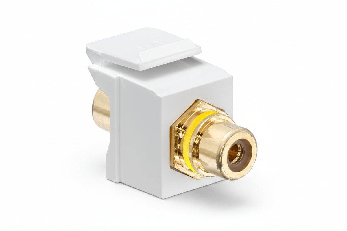Leviton 40830-BWY QuickPort RCA Connector, White