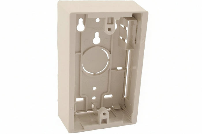 Leviton 42777-1WB Surface-Mount Back Box, Single-Gang, 1.45" Box Depth, White