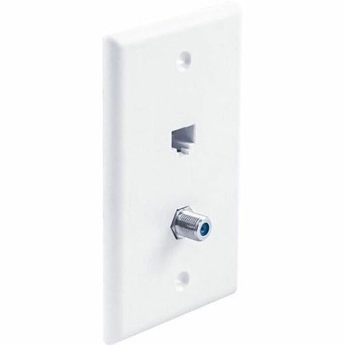 Wavenet 1CAT61FWH 2-Port Faceplate CAT6 F-Type White