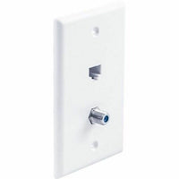 Wavenet 1CAT61FWH 2-Port Faceplate CAT6 F-Type White