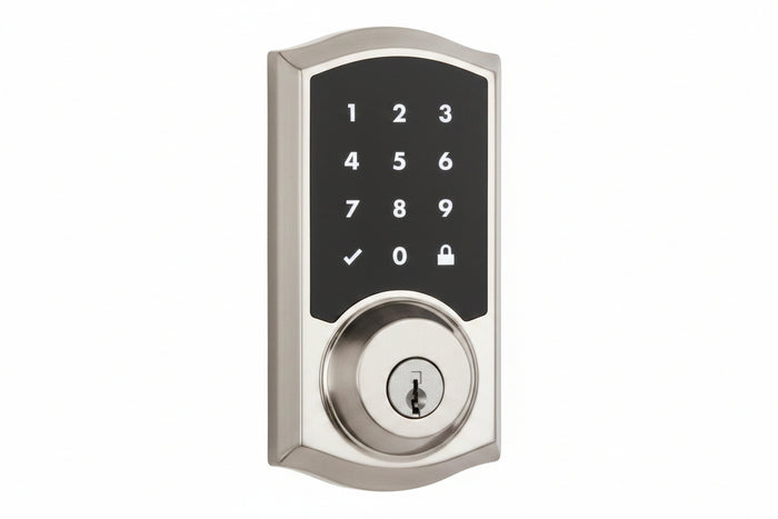 Kwikset 99180-001 Home Connect 918 Z-Wave LR Smart Lock, Traditional Style, Satin Nickel