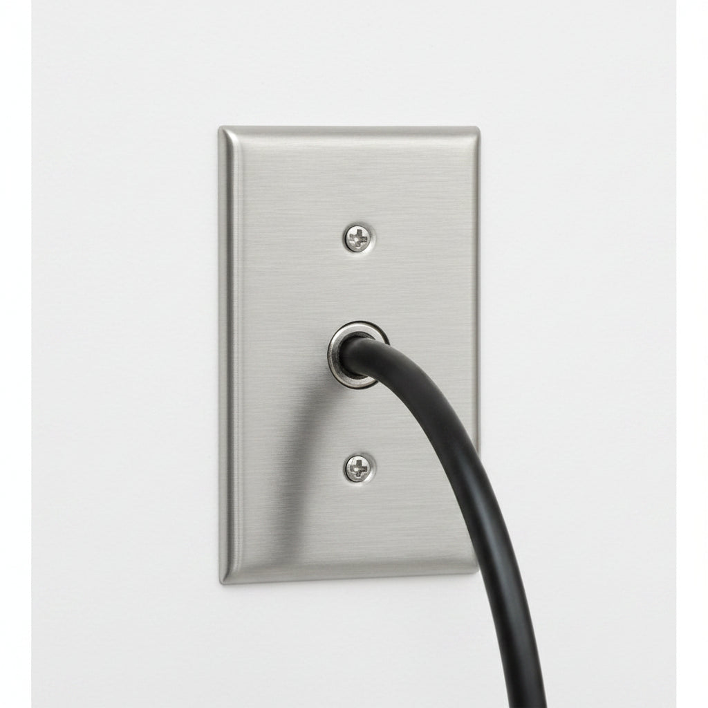 Leviton 84071-40 1-Gang Key Lock Power Switch Wall Plate, Standard Size, Magnetic Stainless Steel