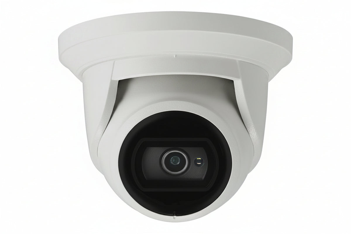 Hanwha QNE-8011R Q-Series 5MP Super-Compact IR Flateye Camera, 2.8mm Fixed Lens, White