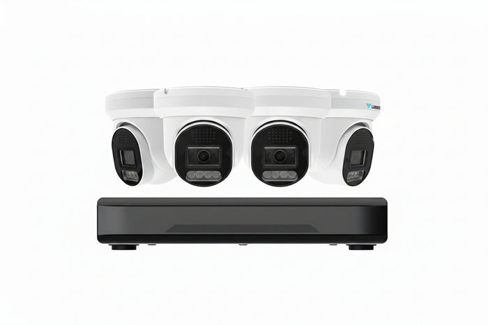 Luminys K54-4L1A2 LumiLuxLite IP Kit, Includes 4-Channel 5MP NVR with 2TB HDD and (4) 5MP LumiLuxLite Turret Camera