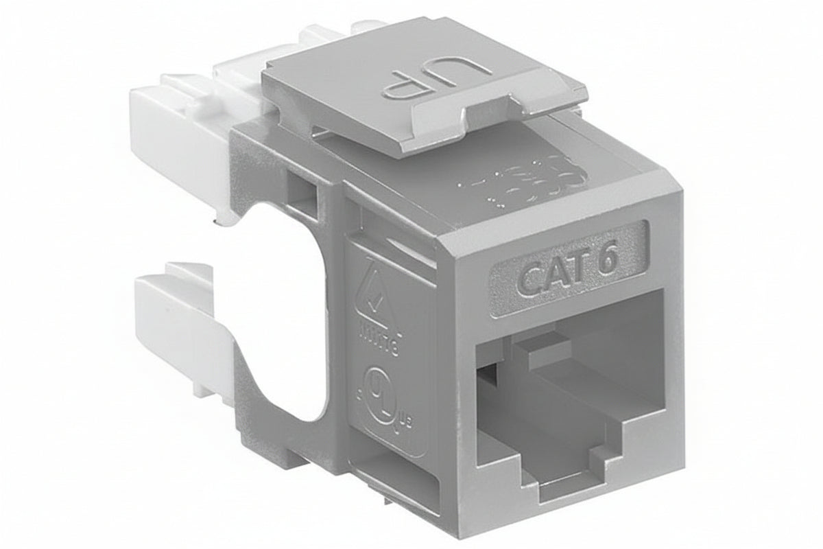 Leviton 61110-RG6 eXtreme CAT6 QuickPort Jack, Gray