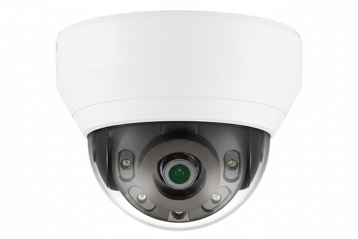 Hanwha QND-6012R1 Q-Series 2MP IR Vandal Dome Camera, 2.8mm Fixed Lens, White