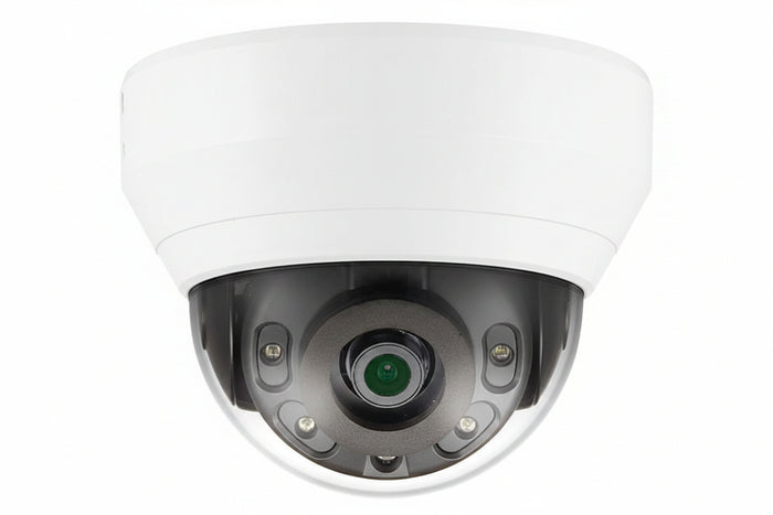 Hanwha QND-6012R1 Q-Series 2MP IR Vandal Dome Camera, 2.8mm Fixed Lens, White