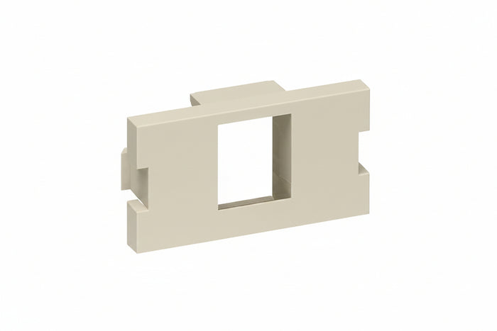 Leviton 41291-1MI 1-Port QuickPort Adapter for MOS Wallplates, 1-Unit High, Ivory