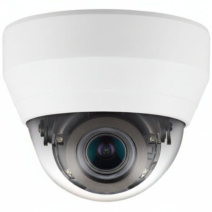 Hanwha QND-6082R Q-Series 2MP IR Vandal Dome Camera, 3.2-10mm Varifocal Lens, White