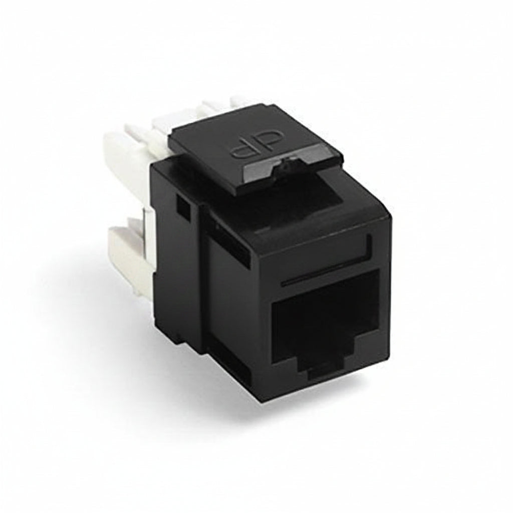 Leviton 61110-RE6 eXtreme CAT6 QuickPort Jack, Black